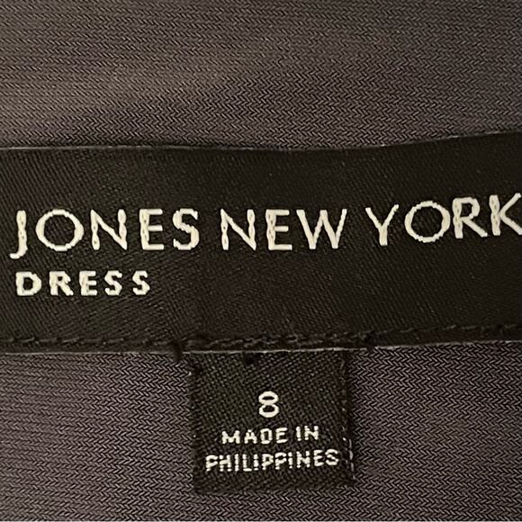 Jones New York Brown Tan Animal Print Faux Wrap Career Dress NWOT Size 8 - Picture 9 of 13